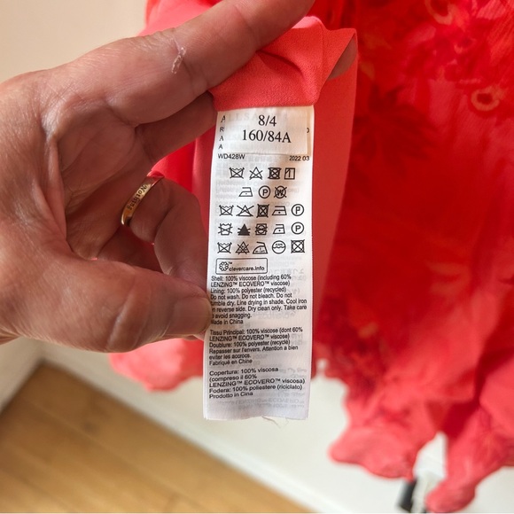 EUC All Saints Ari Floral Print Wrap Dress 4 - Picture 4 of 10